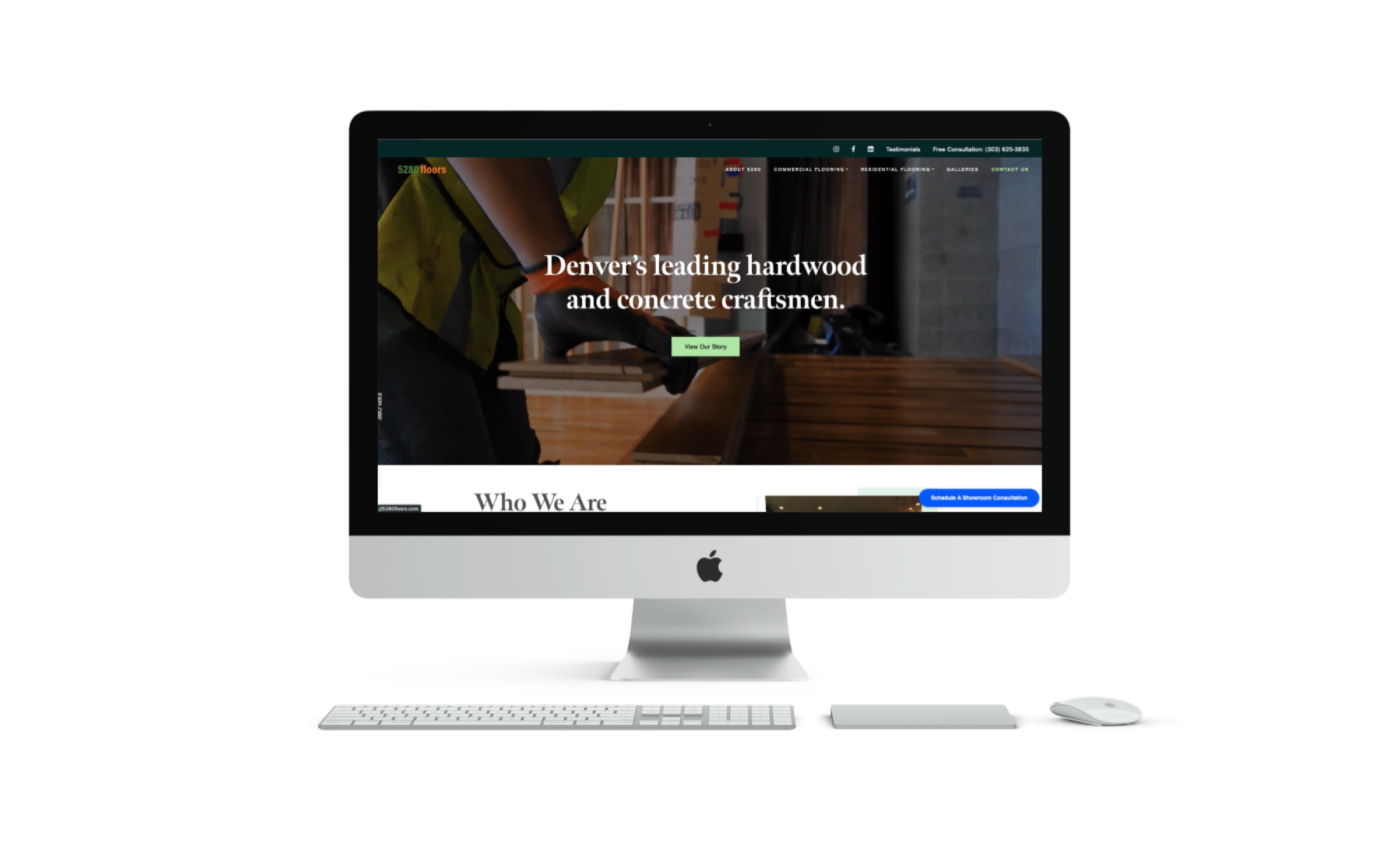 computer showing 5280floors website