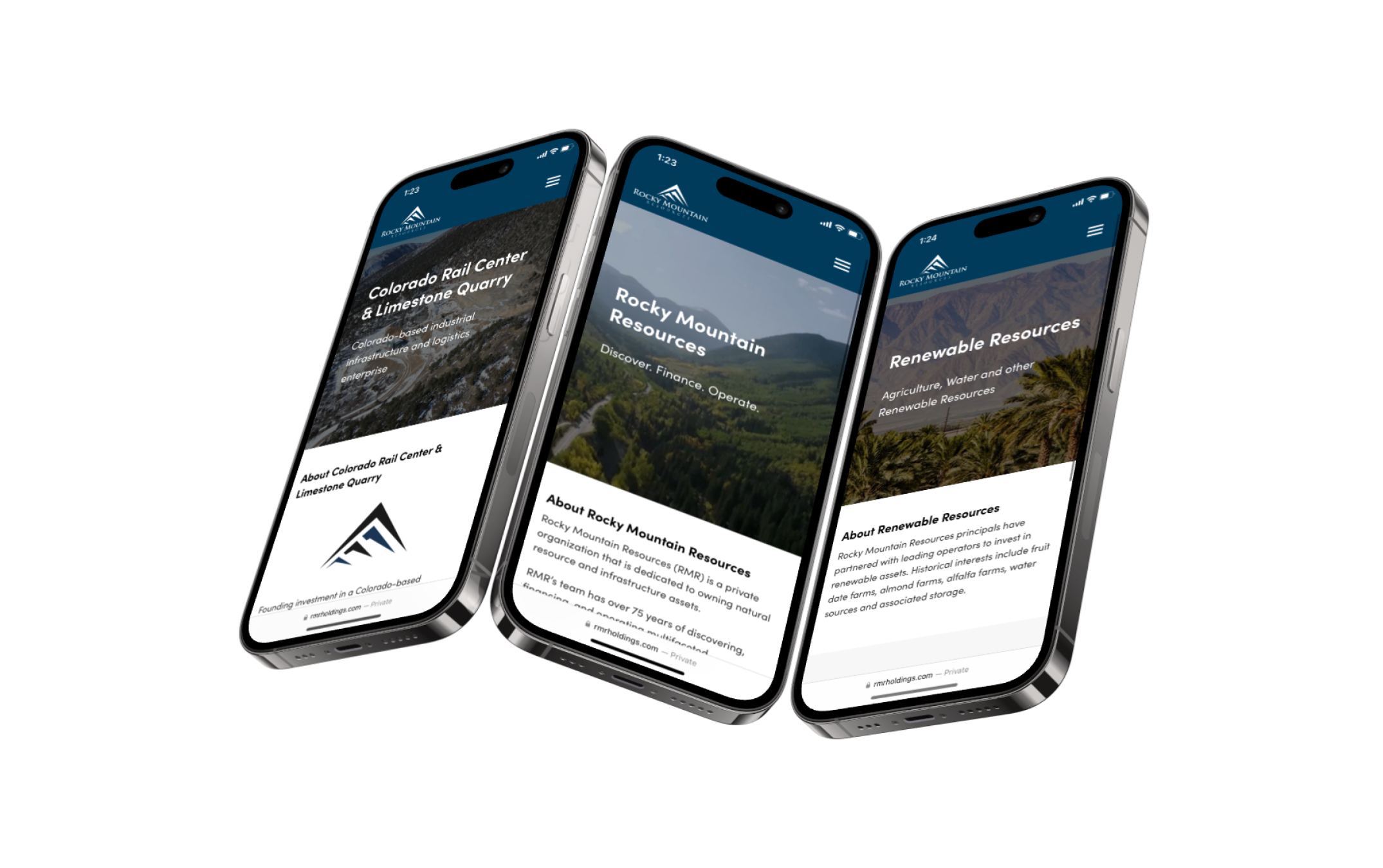 iphones showing rocky mountain resources phones