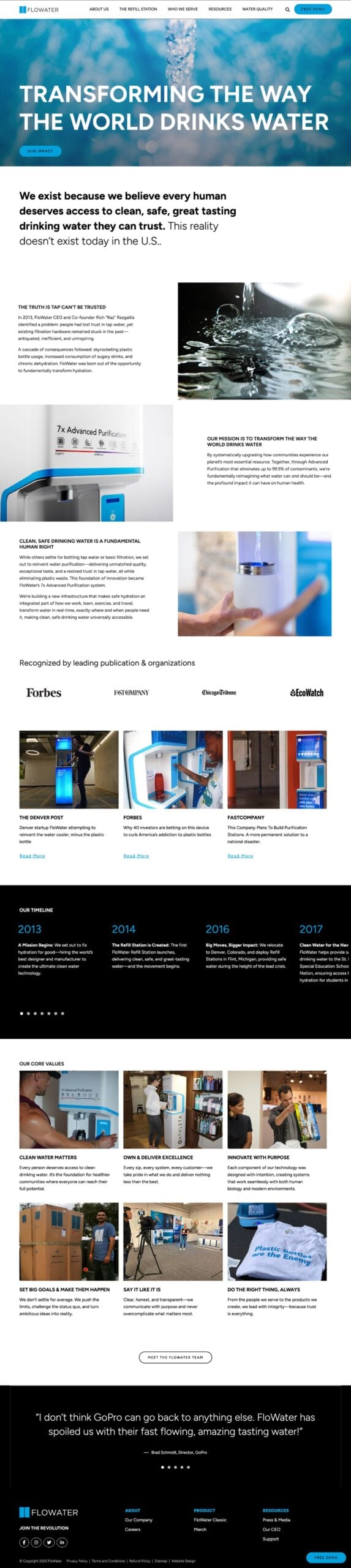 flowater about page screenshot